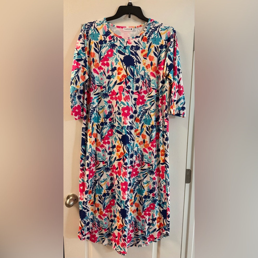 Floral Multicolor Women's Dress